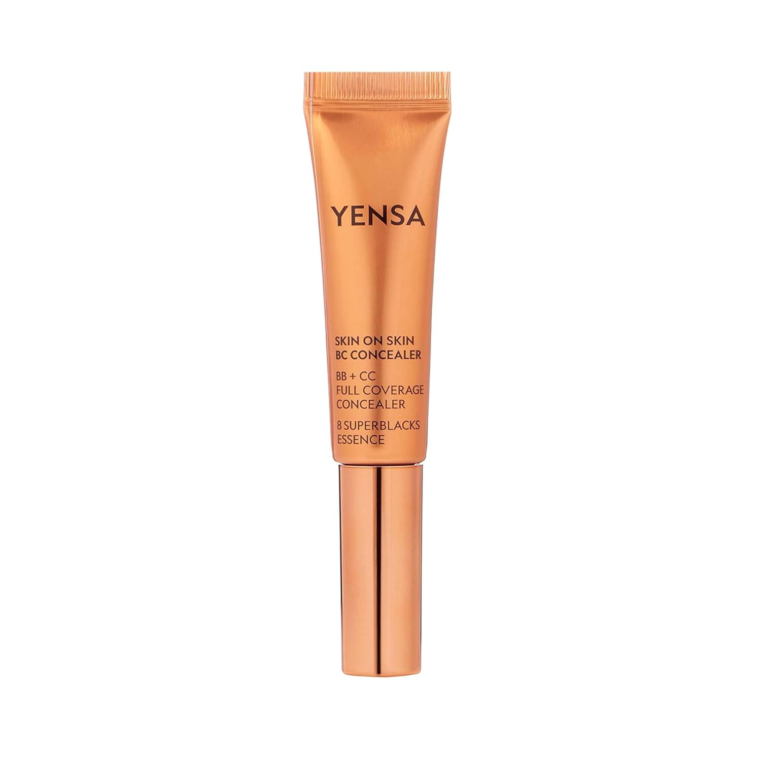 YENSA Skin On Skin BB + CC Full Coverage Concealer - Color Correcting Serum Concealer - Creaseless & Brightening Formula with Hyaluronic Acid & Superfood Complex - Deep Neutral (0.34 Fl oz)