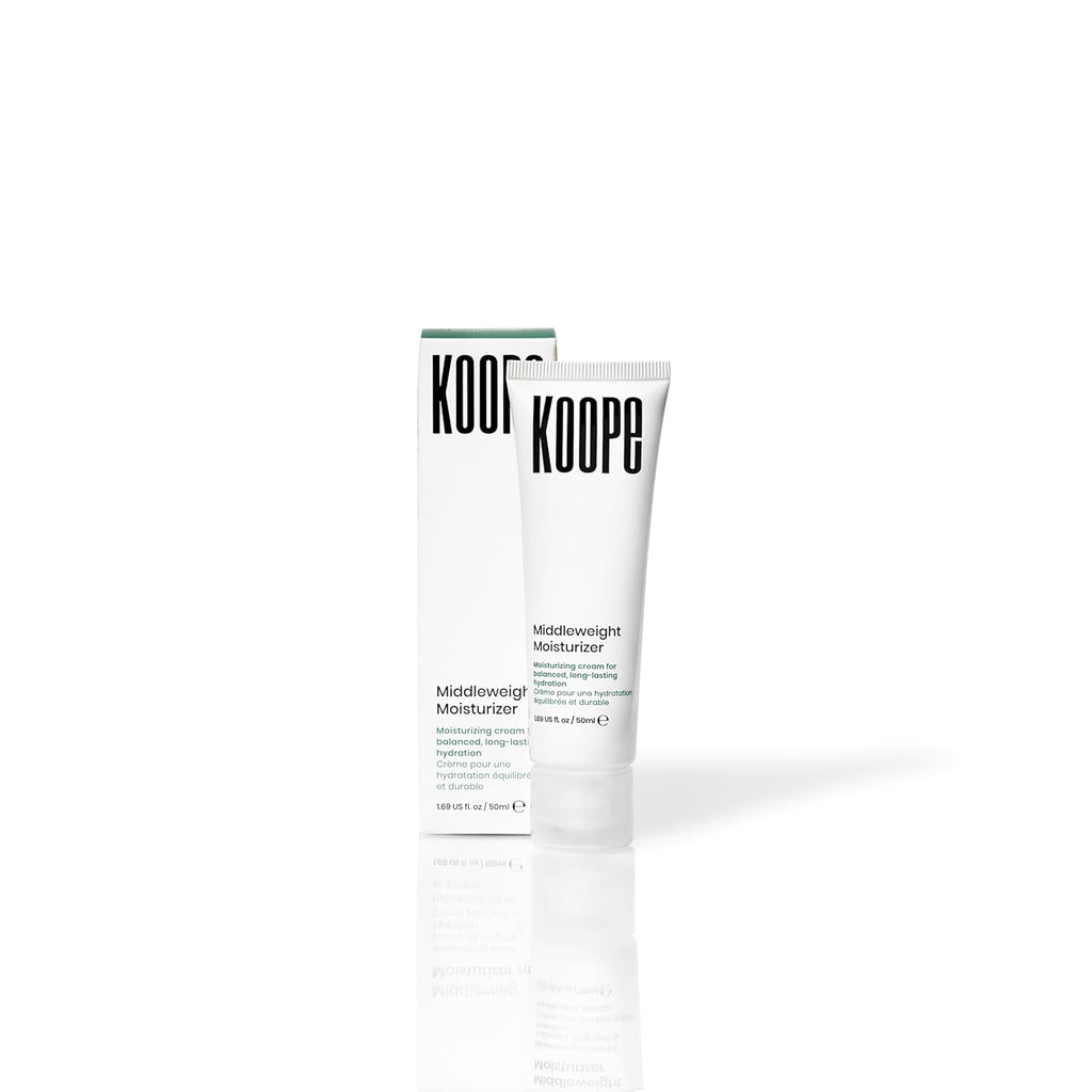 Koope Middleweight Moisturizer Face Cream, For All Skin Types, Balanced Hydration with Hyaluronic Acid, Baobab Oil, Anti-Pollution Shield, Free of Parabens, Sulphates & Fragrances, Vegan, 1.69 FL OZ