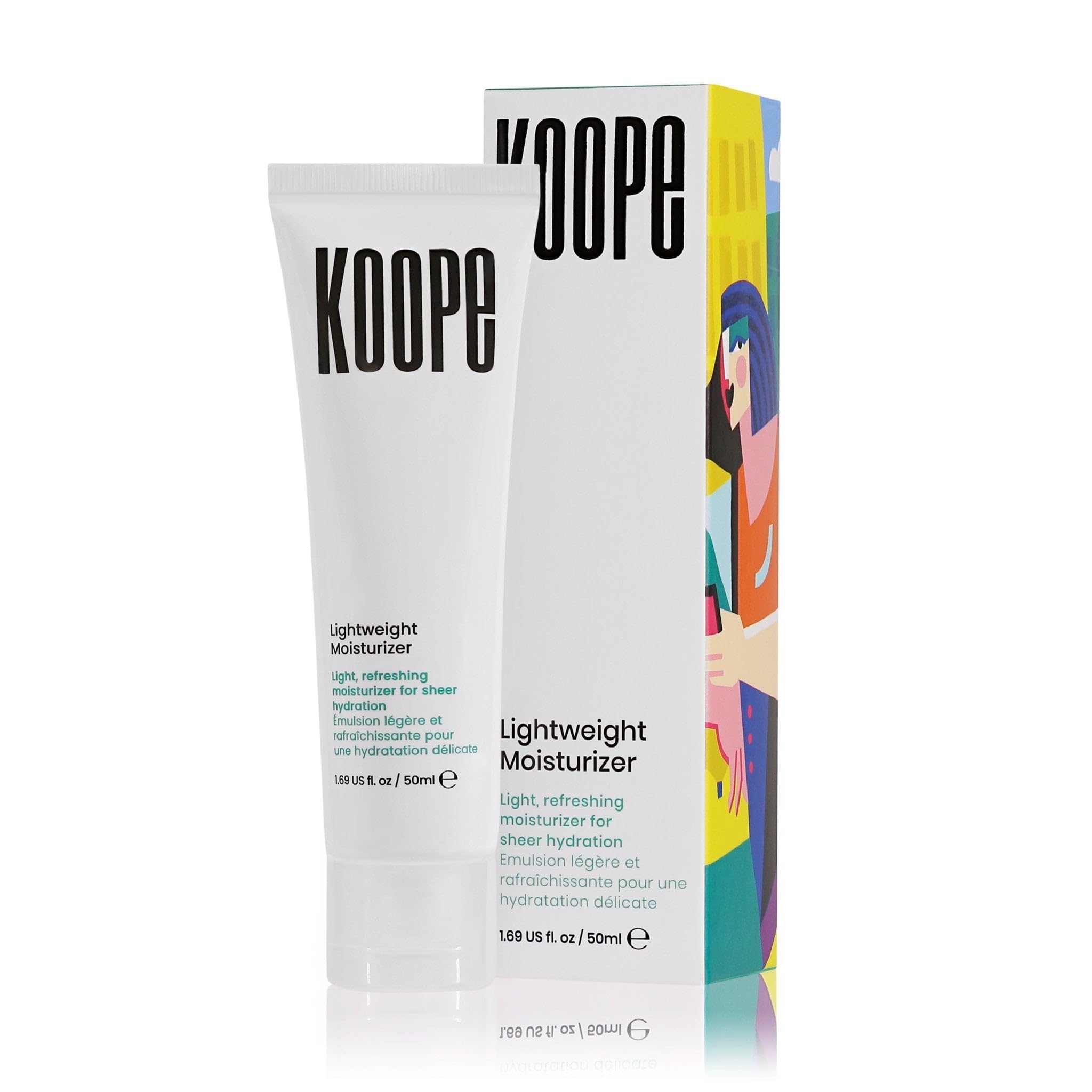 Koope Middleweight Moisturizer Face Cream, For All Skin Types, Balanced Hydration with Hyaluronic Acid, Baobab Oil, Anti-Pollution Shield, Free of Parabens, Sulphates & Fragrances, Vegan, 1.69 FL OZ